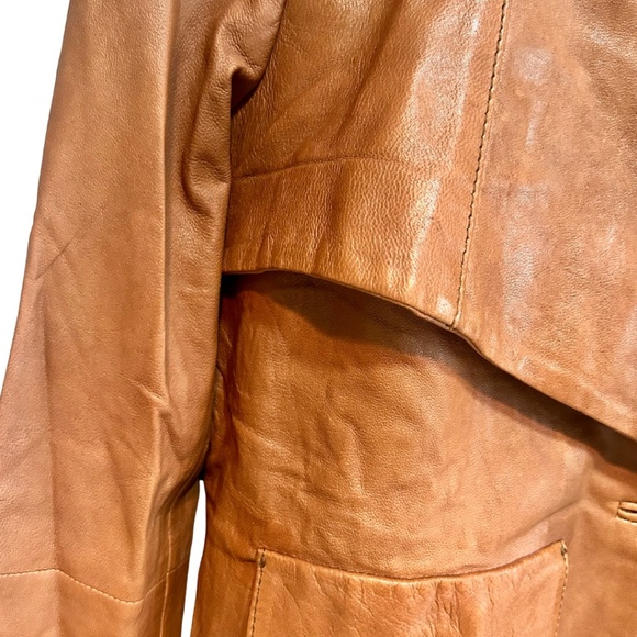 Juicy Couture Soft Brown Leather Jacket, Size: Petite - Picture 5 of 15